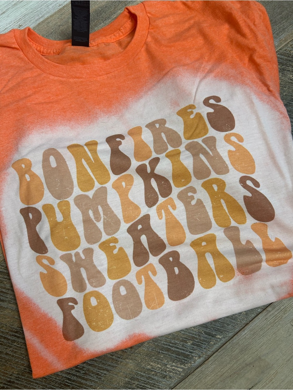 Gildan Orange Ombre Graphic Tee with Retro Lettering